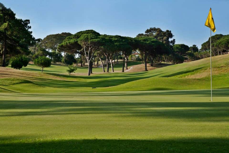 Estoril Palacio Golf Course Estoril, Portugal Pins Parasols green fairway bunker