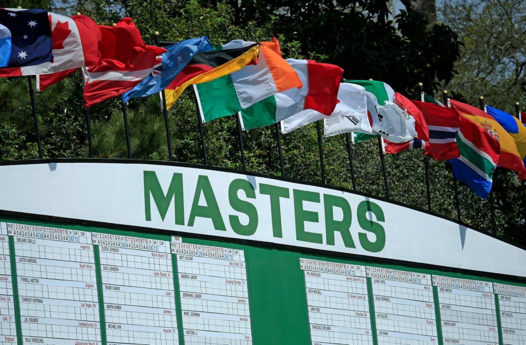 National leaderboard Augusta Georgie Masters 2020 Golf Grand Chelem
