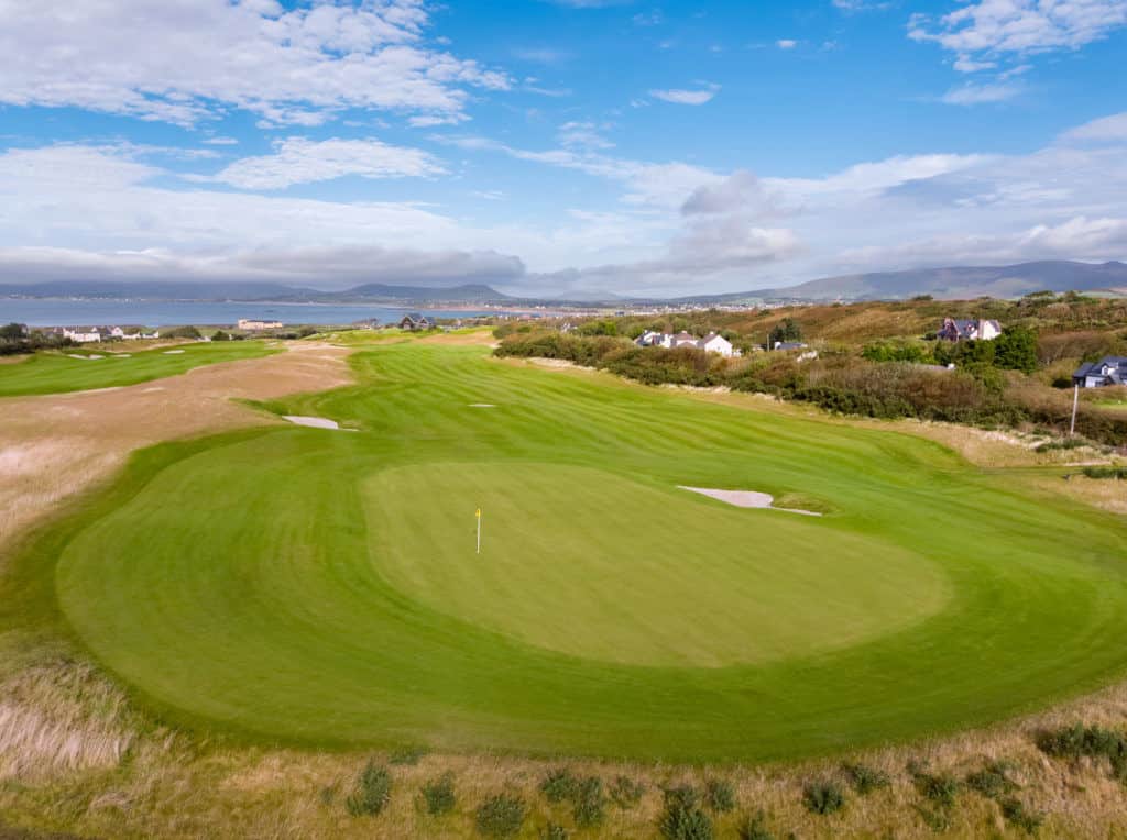 18 trous Irlande Links mer golfeur