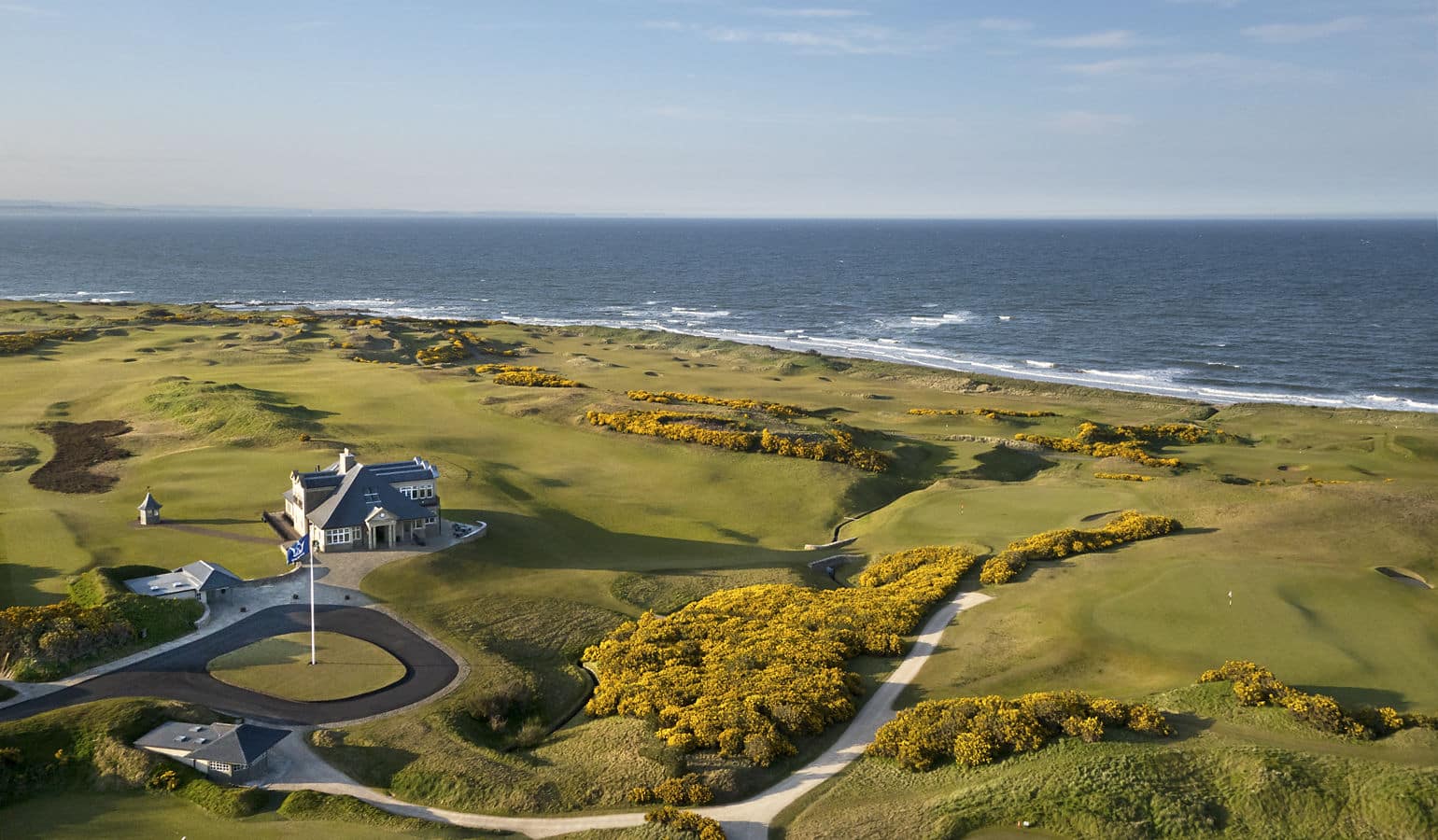 DPWT - Alfred Dunhill Links Championship 2023 Kingsbarns-Golf-Links-Club-House-vue-Mer-Parcours-de-golf-Ecosse-