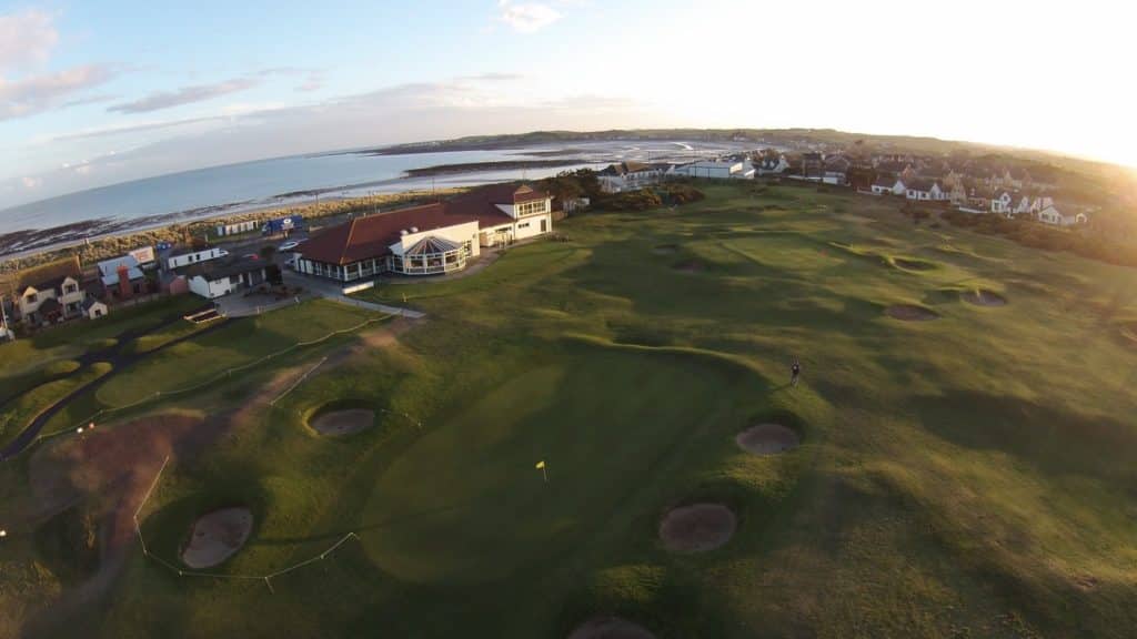 Kirkistown Castle Golf Club Vue aerienne du Parcours de golf