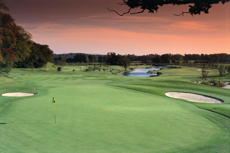 Palmerstown House Golf Club trou 9 couché de soleil pga golf