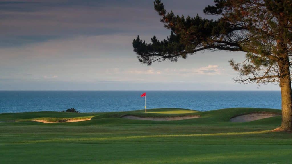 Woodbrook Golf Club Vue mer irlande Parcours de golf 18 trous golfeur