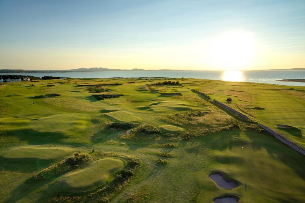 Craigielaw Golf Club Vue aerienne du parcours de golf drone