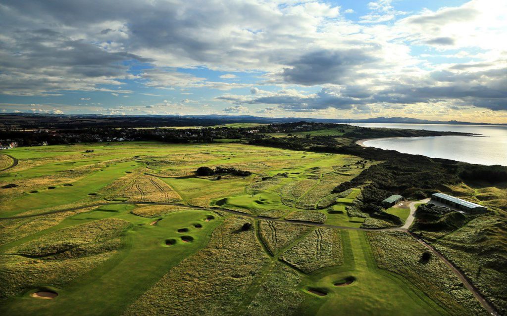 Gullane Golf Club - Vue aerienne du parcours de golf