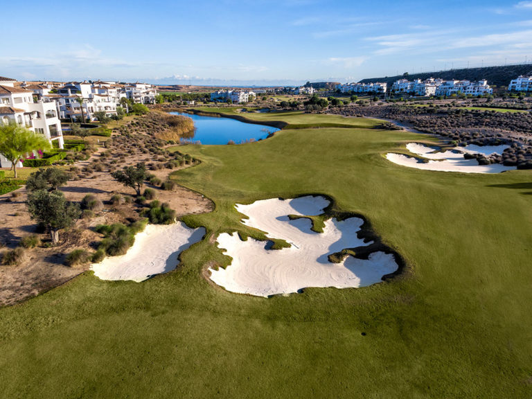 Hacienda Riquelme Golf Resort Parcous de golf Murice Espagne 18 trous vue aerienne
