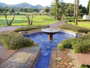 La Manga Club Hotel Príncipe Felipe Jardin Golf vegetation fontaine