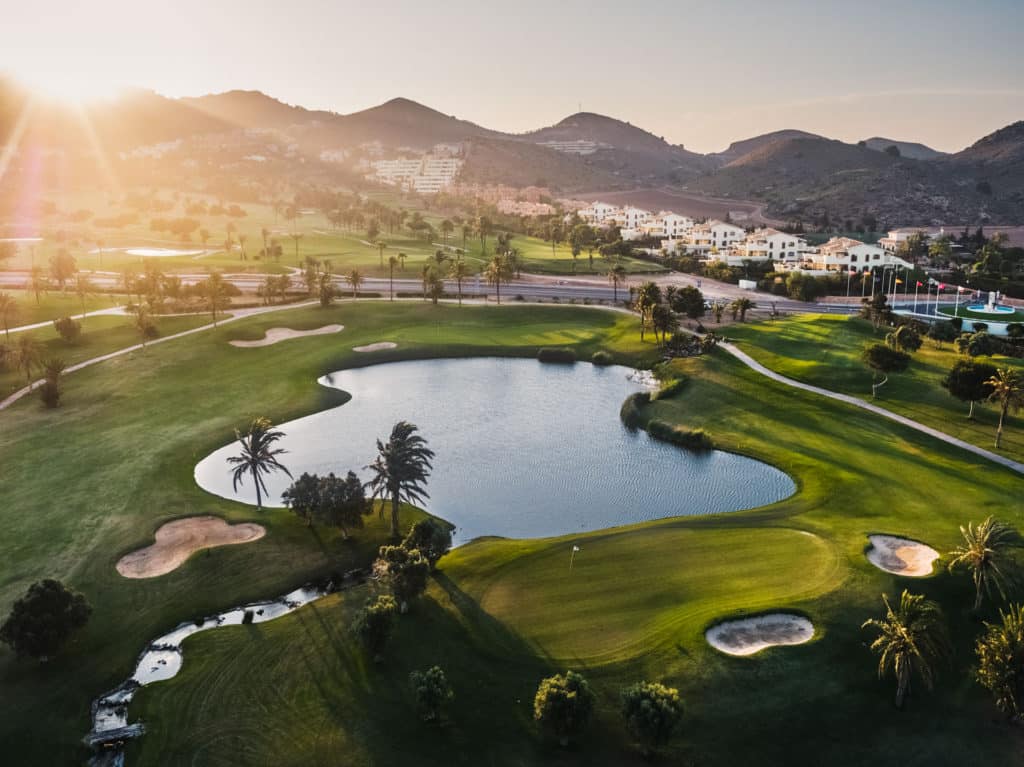 La Manga golf Club Resort Trois parcours de golf 19 trous vue aerienne