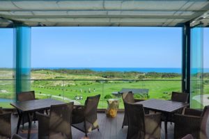 Royal Obidos Evolutee Hotel Terrasse restaurant vue sur parcours de golf