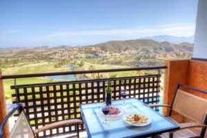 Valle Del Este Golf Resort Balcon chambre petit dejeuenr vue sur parcours de golf