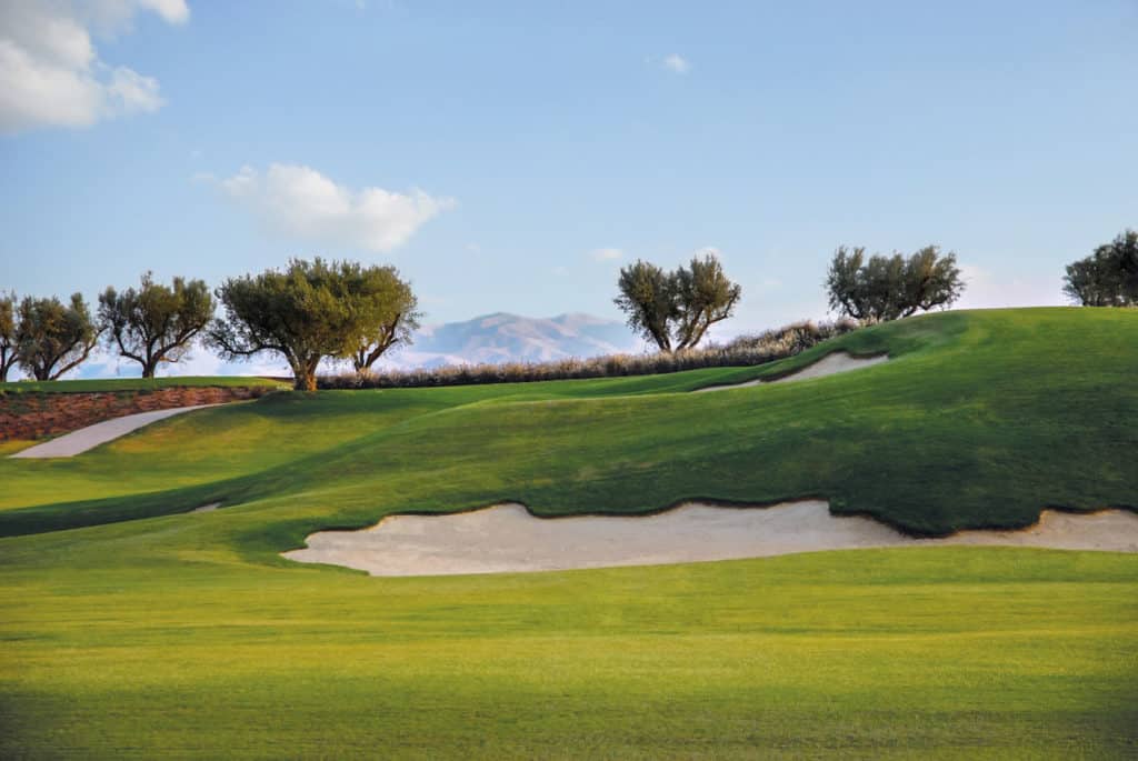 Royal Palm Golf Club Marrakech Parcours de golf 18 trous vue montagne atlas