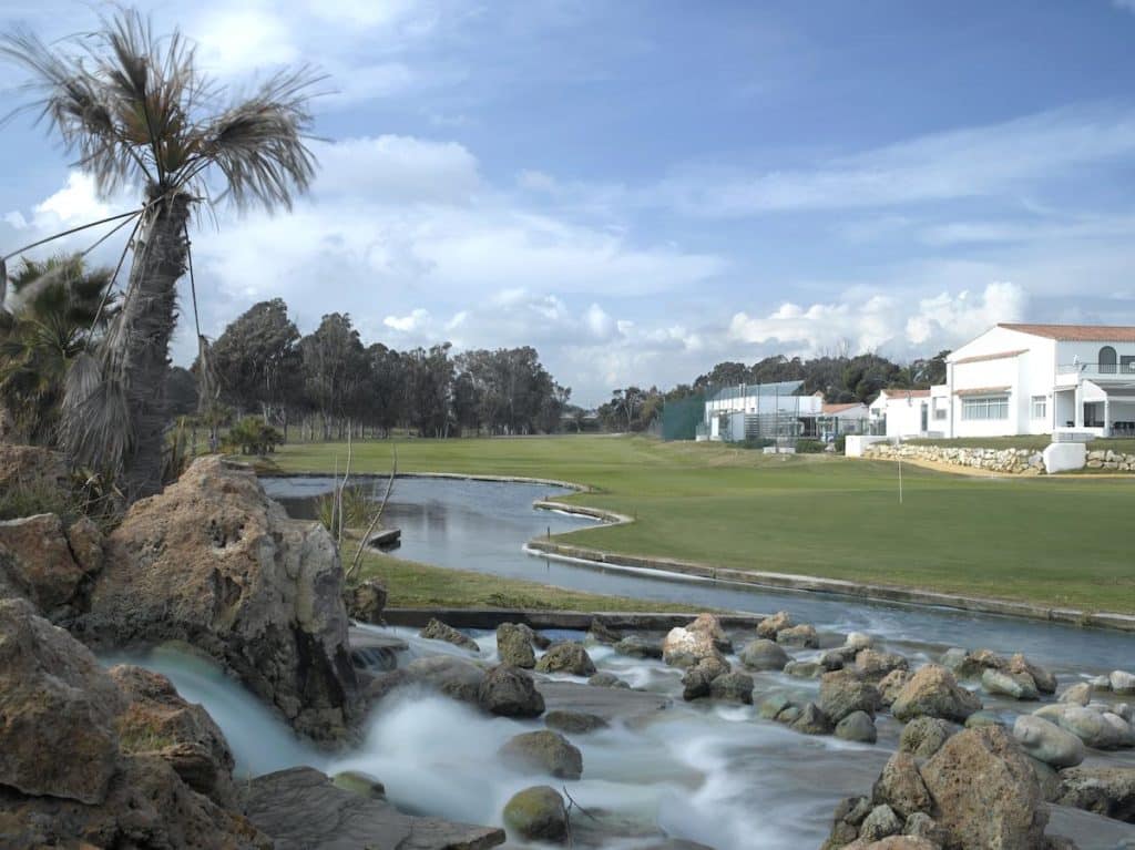 Parador de Málaga Golf Club green du 18 club house