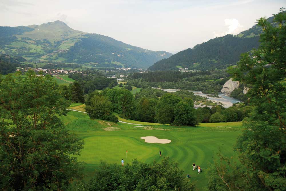 Buna Vista Golf Sagogn Parcours de golf 18 trous suisse lac montganes golfeurs