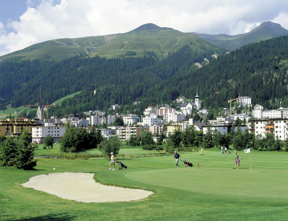 golfeurs partie de golf Golf Club Davos Suisse