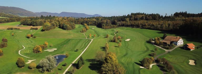 Golf Club Heidental Vue aerienne parcours de golf 18 trous suisse