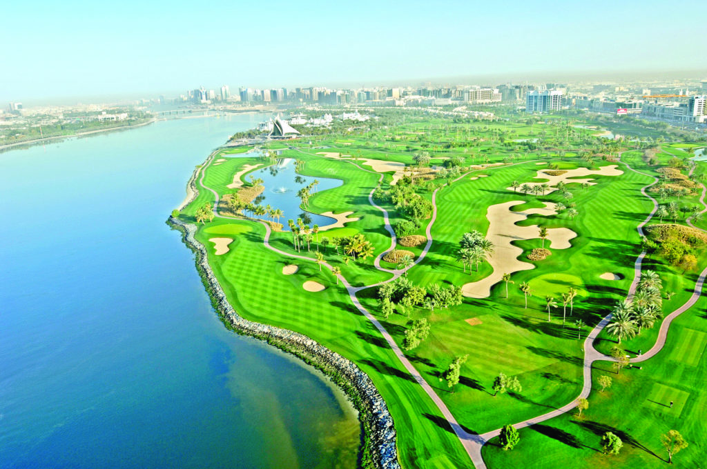 Dubai Creek Golf and Yacht Club Vue aerienne du parcours
