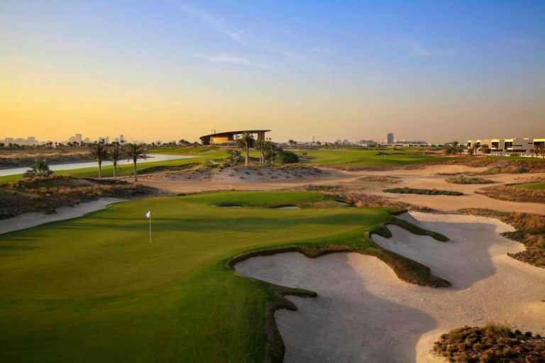 Trump International Golf Club Dubai bunker trap clubhouse